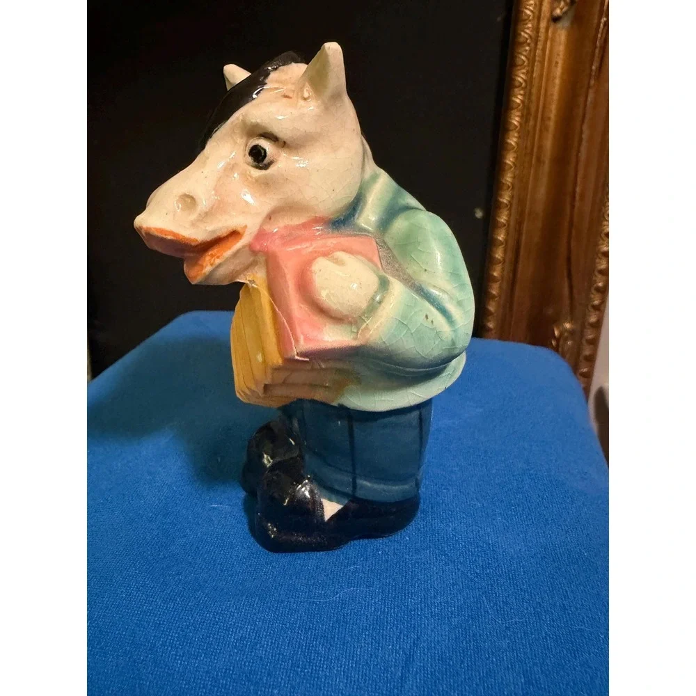 Vintage Anthropomorphic Horse Shaker Japan Equine Playing Accordion 1950s Kitsch
